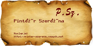 Pintér Szeréna névjegykártya