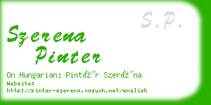 szerena pinter business card